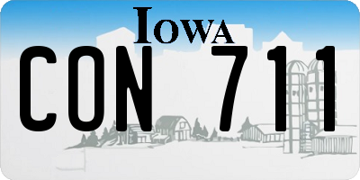 IA license plate CON711