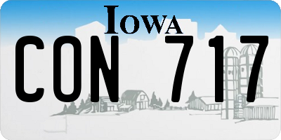 IA license plate CON717
