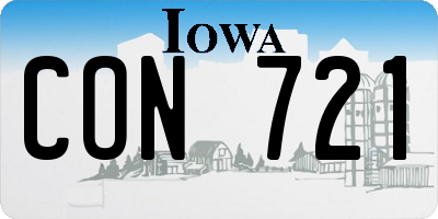 IA license plate CON721