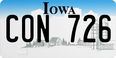 IA license plate CON726