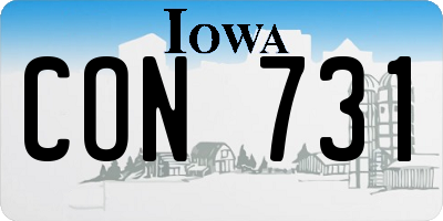 IA license plate CON731