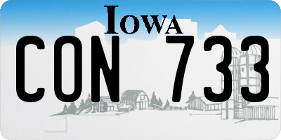 IA license plate CON733