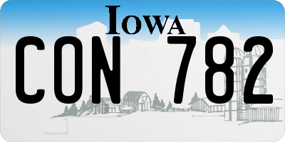 IA license plate CON782