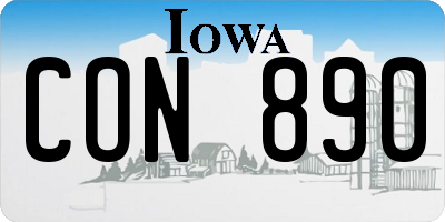 IA license plate CON890