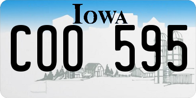 IA license plate COO595