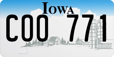 IA license plate COO771
