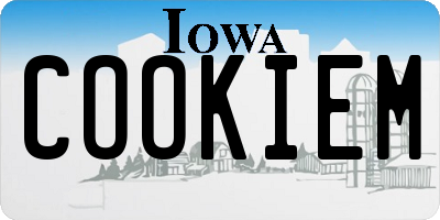 IA license plate COOKIEM