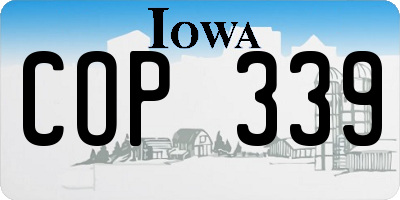 IA license plate COP339