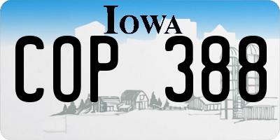 IA license plate COP388