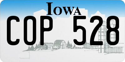 IA license plate COP528
