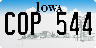 IA license plate COP544