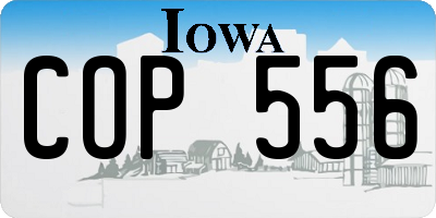 IA license plate COP556
