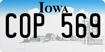 IA license plate COP569