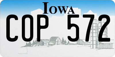 IA license plate COP572
