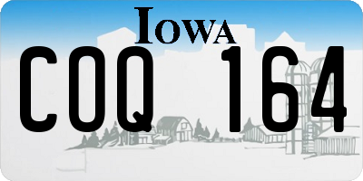 IA license plate COQ164