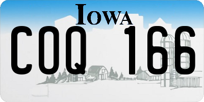 IA license plate COQ166
