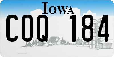 IA license plate COQ184