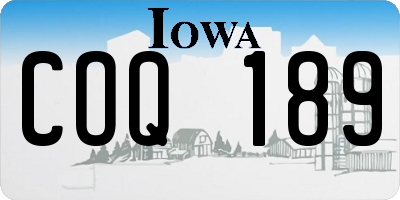IA license plate COQ189