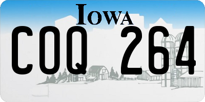 IA license plate COQ264