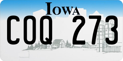 IA license plate COQ273