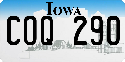 IA license plate COQ290