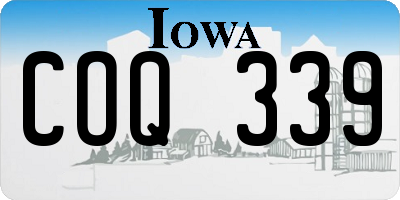IA license plate COQ339