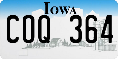 IA license plate COQ364