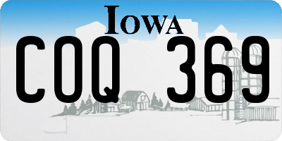 IA license plate COQ369