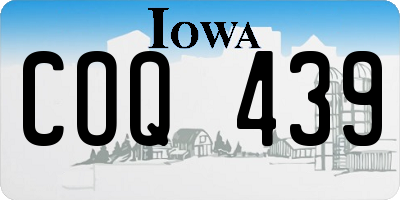 IA license plate COQ439