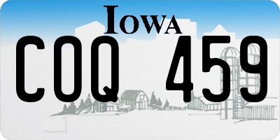 IA license plate COQ459
