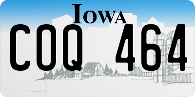 IA license plate COQ464