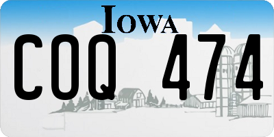 IA license plate COQ474