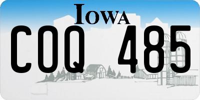 IA license plate COQ485