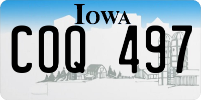 IA license plate COQ497