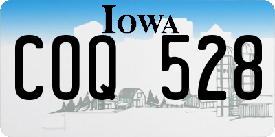 IA license plate COQ528
