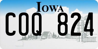 IA license plate COQ824