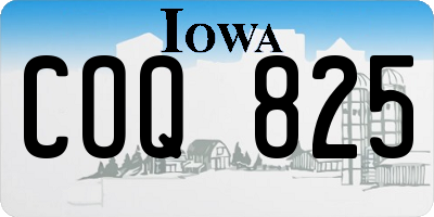IA license plate COQ825