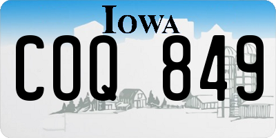 IA license plate COQ849
