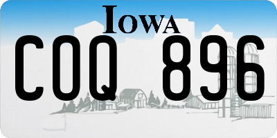IA license plate COQ896