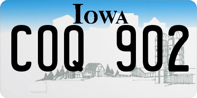 IA license plate COQ902