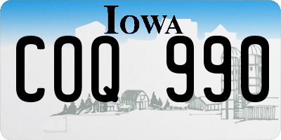 IA license plate COQ990
