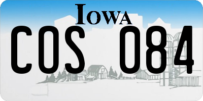 IA license plate COS084