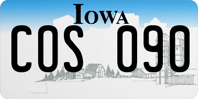 IA license plate COS090