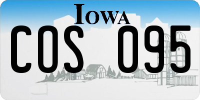 IA license plate COS095