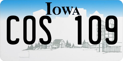IA license plate COS109