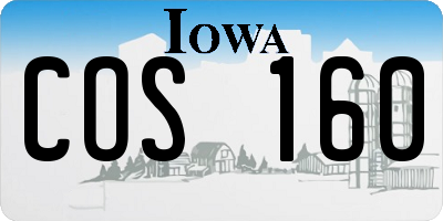 IA license plate COS160
