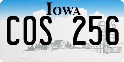 IA license plate COS256