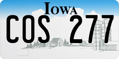 IA license plate COS277