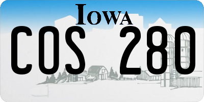IA license plate COS280
