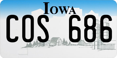 IA license plate COS686